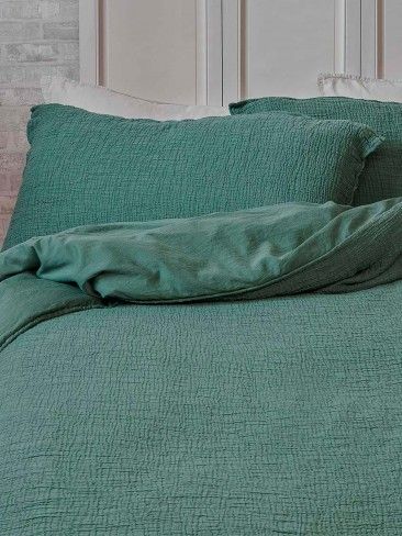 Super Soft Duvet Cover Set in Moss