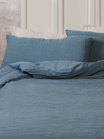 Super Soft Duvet Cover Set in Everard Blue